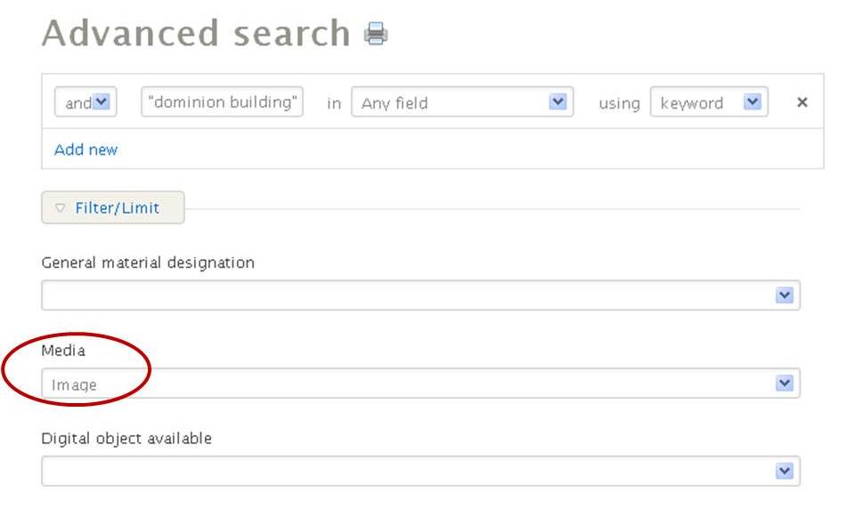 Advanced search images