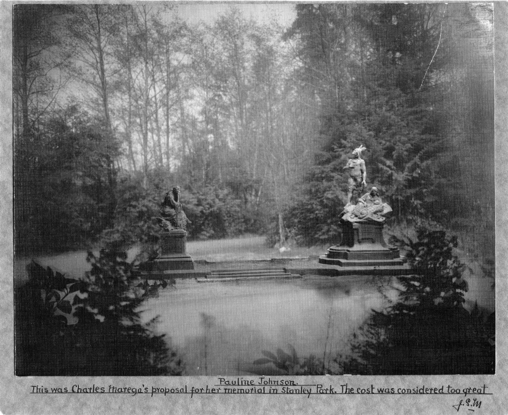 Design by Charles Marega for a memorial to Pauline Johnson in Stanley Park, n.d. Reference code AM54-S4-: MON.P.82