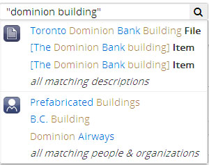 search box with quotation marks
