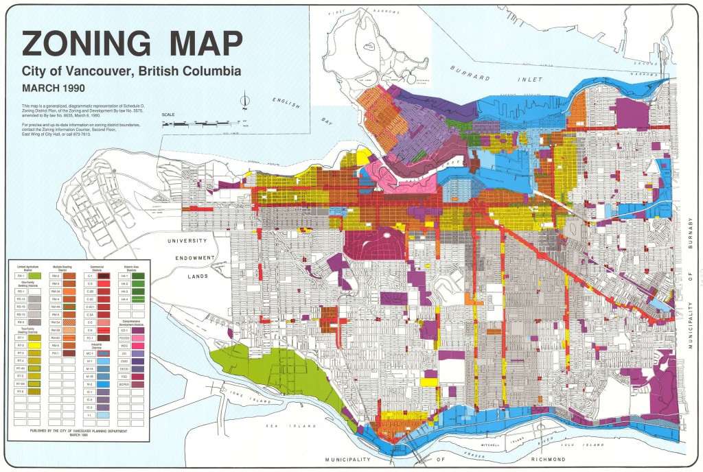 March 1990 zoning map. Reference code PUB-: PD 2100.6.