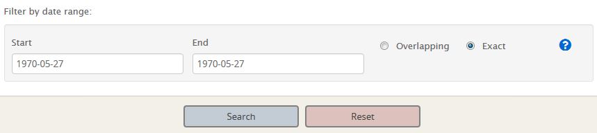 exact date search