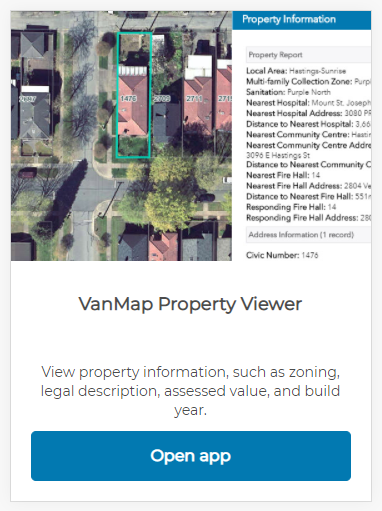 Screen shot of Property Viewer app