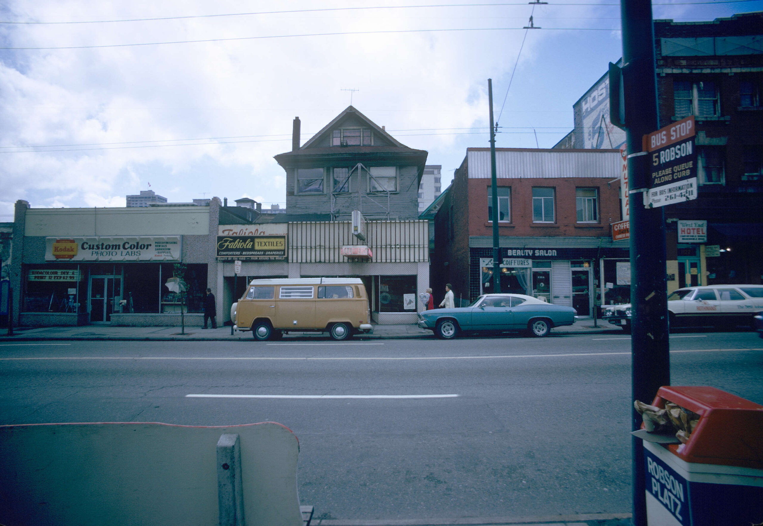 A buried house at 1120 Robson Street, 1974. Reference code: COV-S509-: CVA 778-341