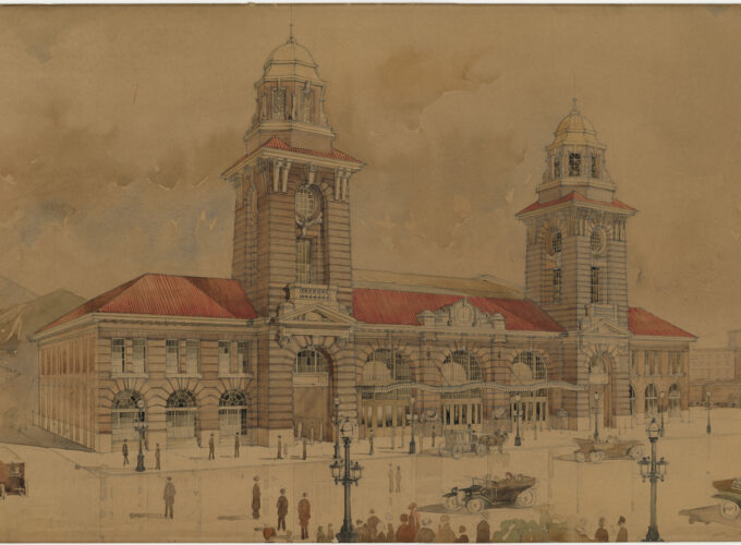 Great Northern Railway terminal : Station St., Vancouver, BC, 1914? Reference Code: AM1399-S2-: 2002-005.005