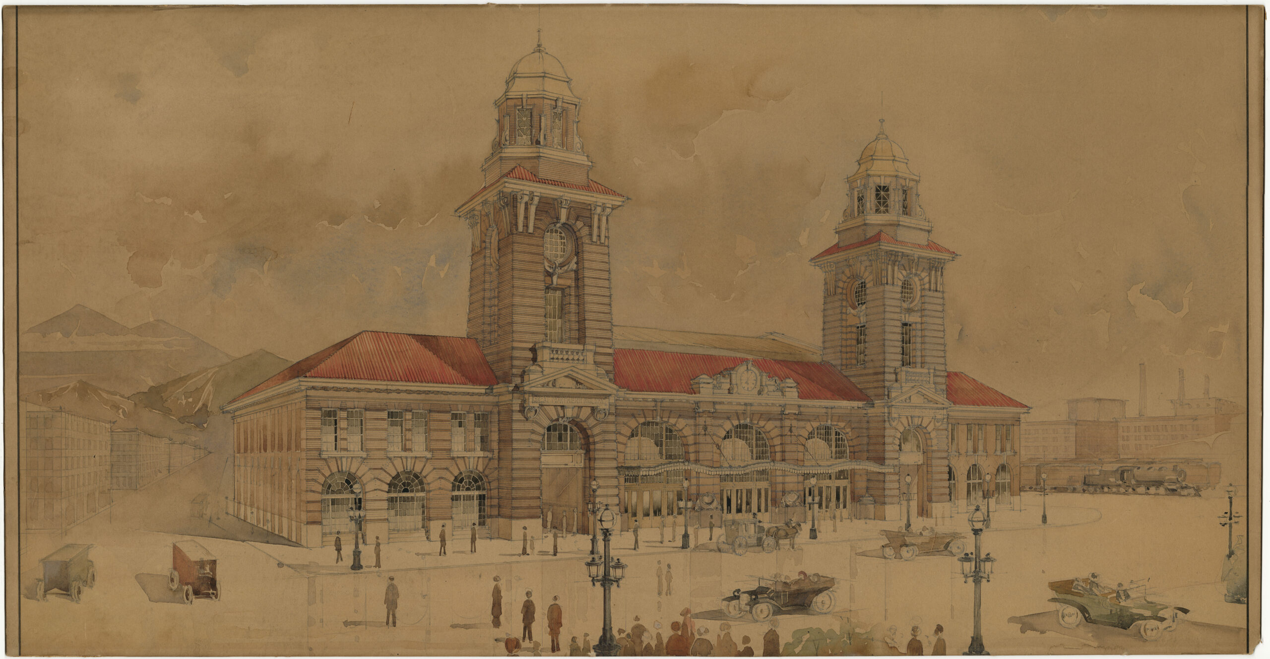 Great Northern Railway terminal : Station St., Vancouver, BC, 1914? Reference Code: AM1399-S2-: 2002-005.005