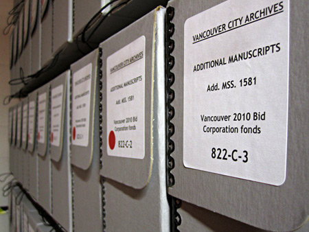 Vancouver 2010 Bid Corporation fonds
