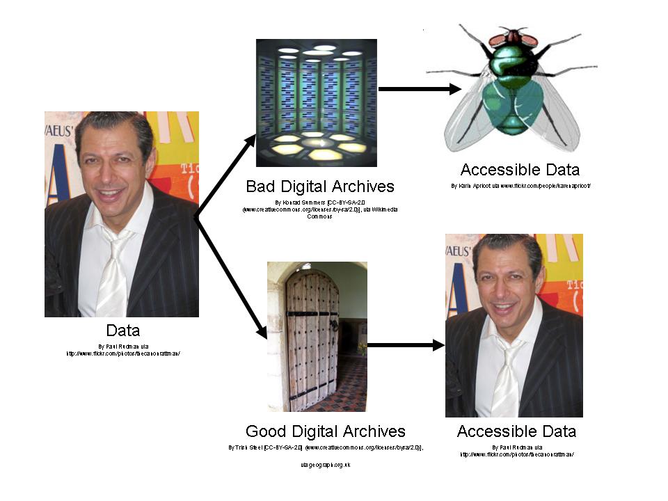 Demystifying Digital Archives using a Fly metaphor and Jeff Goldblum