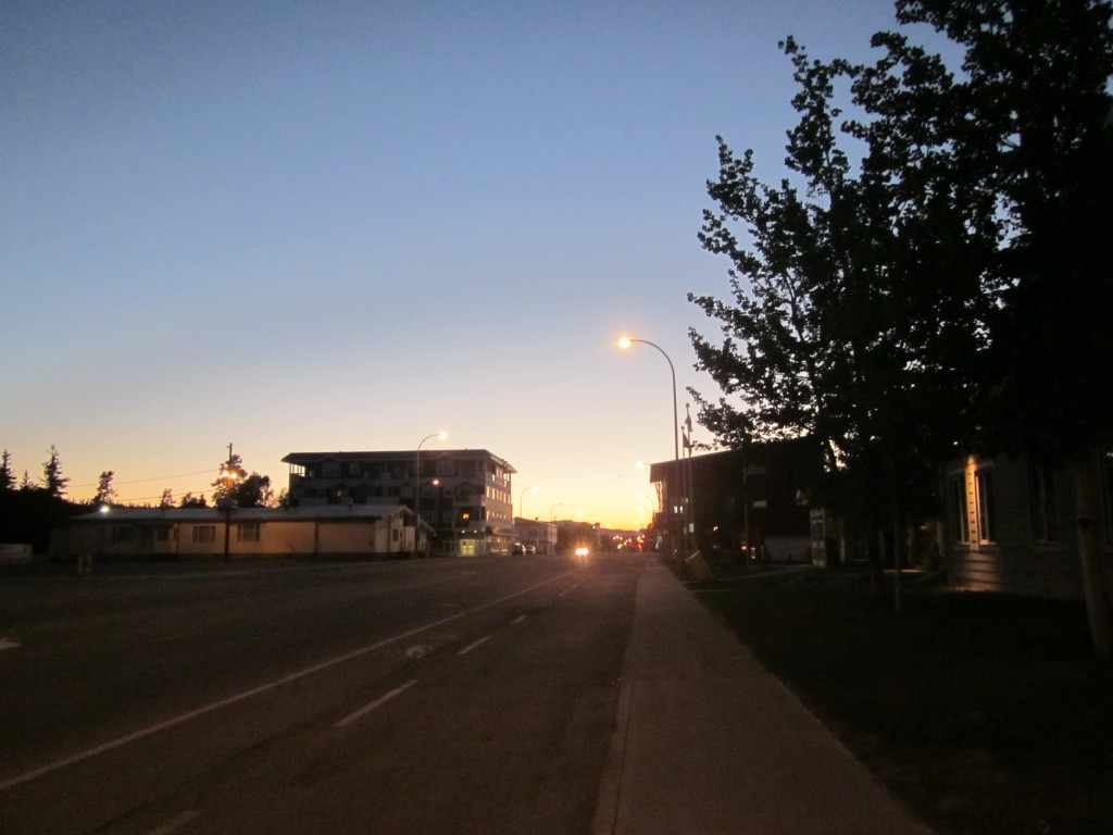 Downtown Whitehorse at 1 a.m.