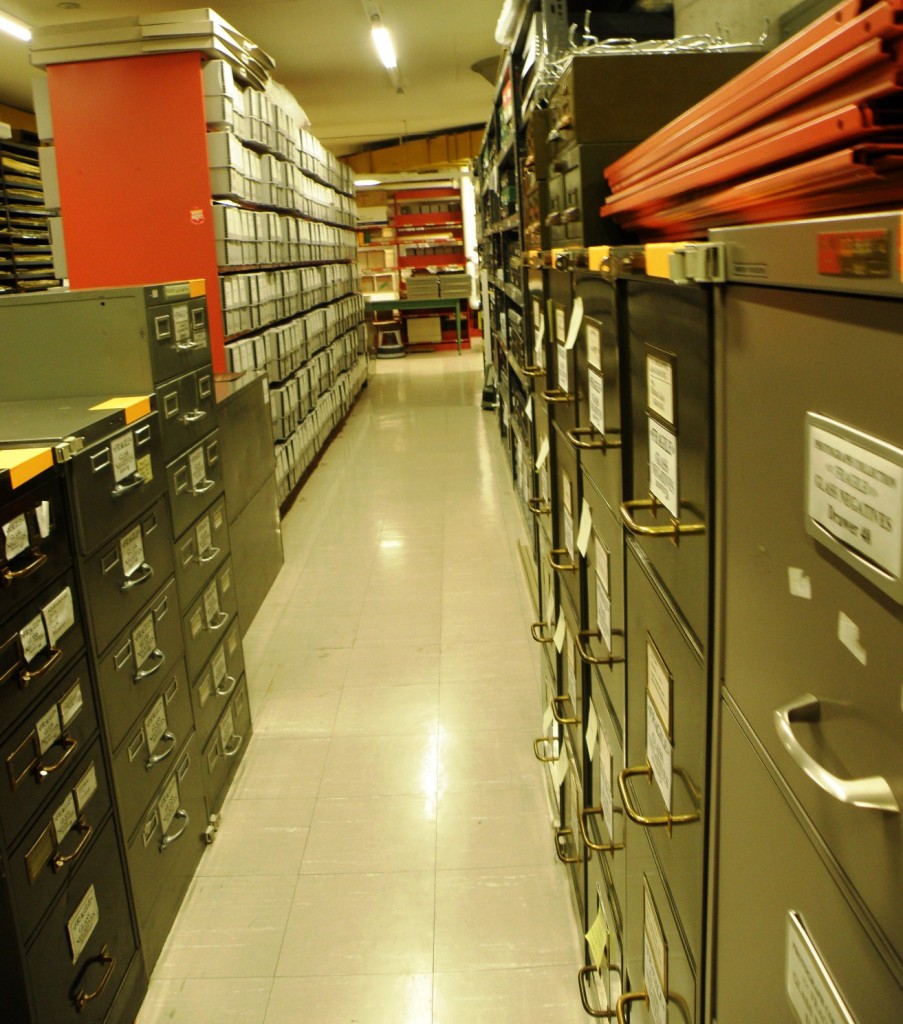 Our former glass plate negative storage cabinets. Photo by Cindy Mclellan.