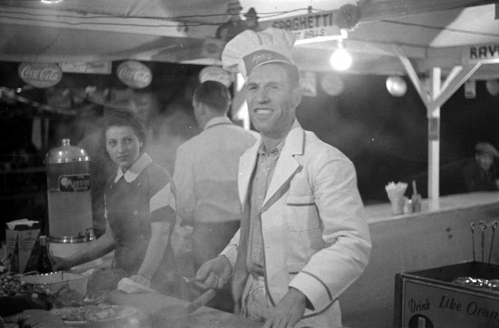 Cook and woman in concession stand, 1938. James Crookall, photographer. Reference code: AM640-: CVA 260-938