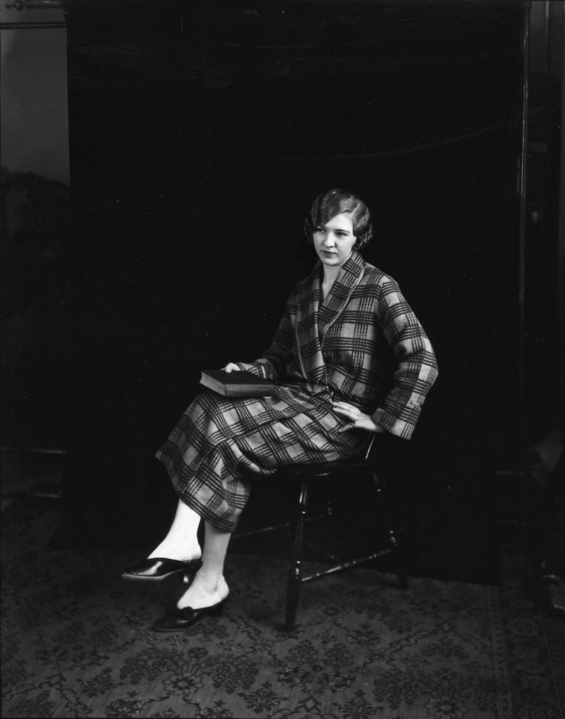 The same woman modeling a bathrobe for David Spencer Ltd, ca. 1920. Reference code AM1535-: CVA 99-1448. Photographer Stuart Thomson.