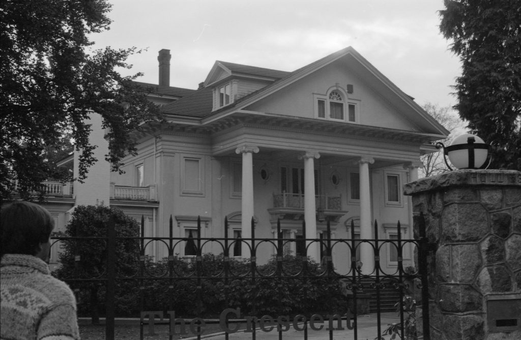 The Hollies (1388 The Crescent), taken during a walking tour of Shaughnessy by Planning Department staff, ca. 1980. From file COV-S648-F0651