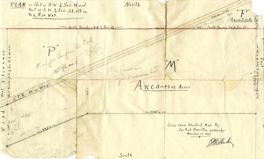 Plan of Part of NW 1/4 Sec. 16 and Part of SW 1/4 Sec. 21, all in Tp. 6, R. 20, West 4M; Reference code: AM1592-S16: 2011-092.4968.