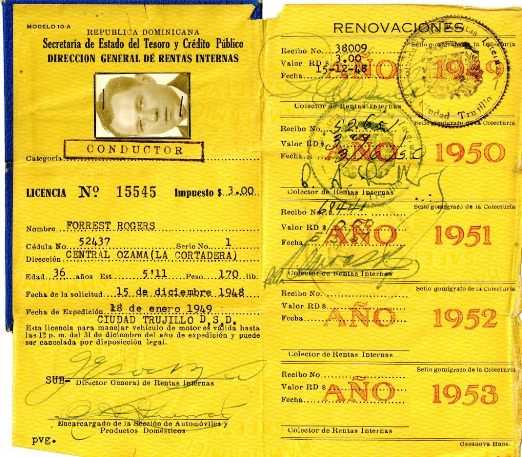 Dominican Republic driver’s license; Reference code: AM1592-1-S6-F06.