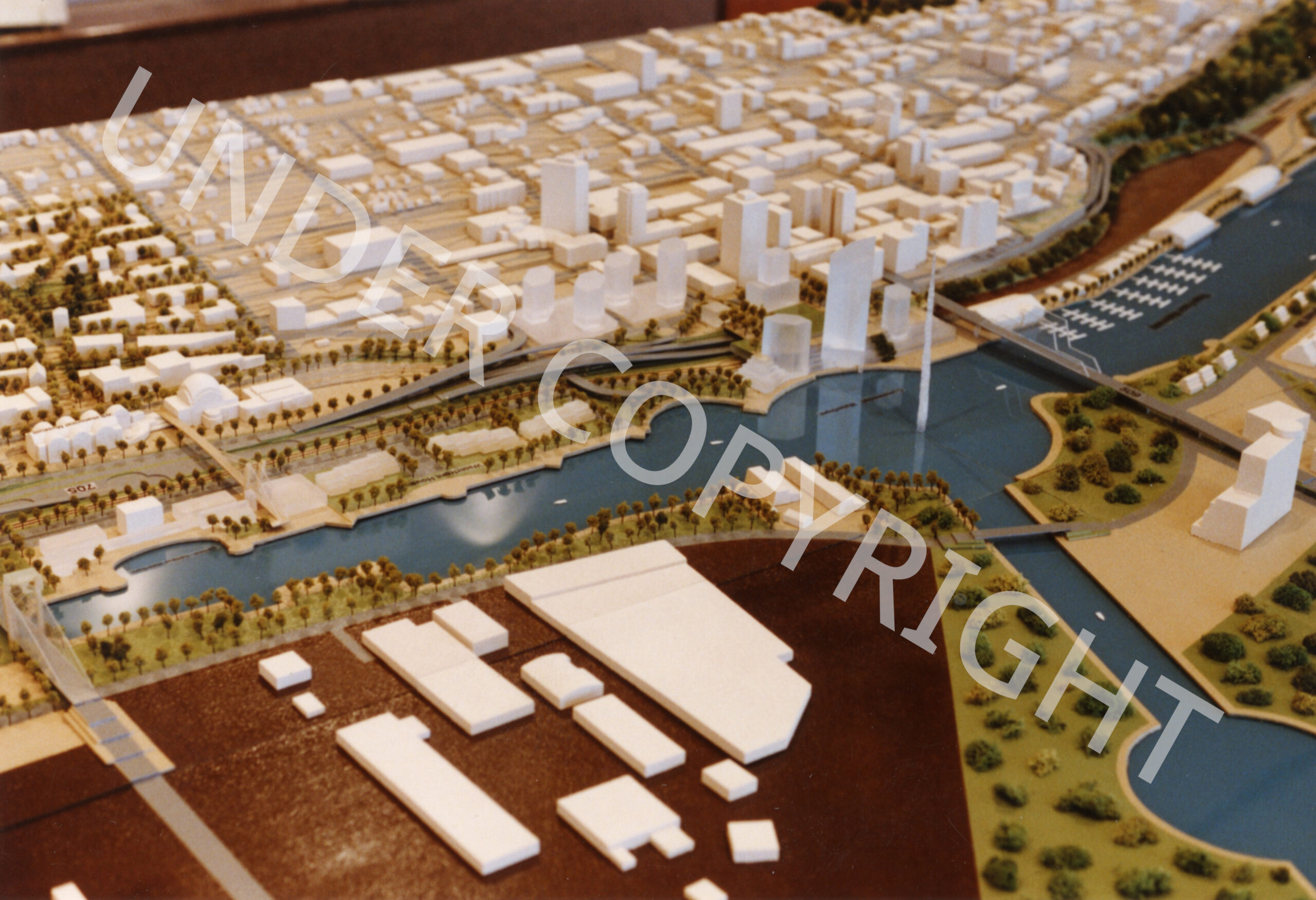 Model of Thea Foss Waterway master plan, Tacoma, WA. Reference code: AM1672-S1-F627 : 2016-031.6148