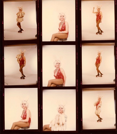 Contact sheet showing portraits of Adrien Alexandria de Vander Vogue on roller skates, 1978. Photographer George Jang. Reference code: AM1675-S4-1-: 2018-020.9416