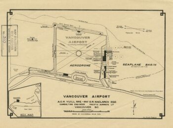 Vancouver Airport : design for Spanish Banks, Feb. 8, 1928. Reference code: AM1594-: MAP 377-: 1972-568.2