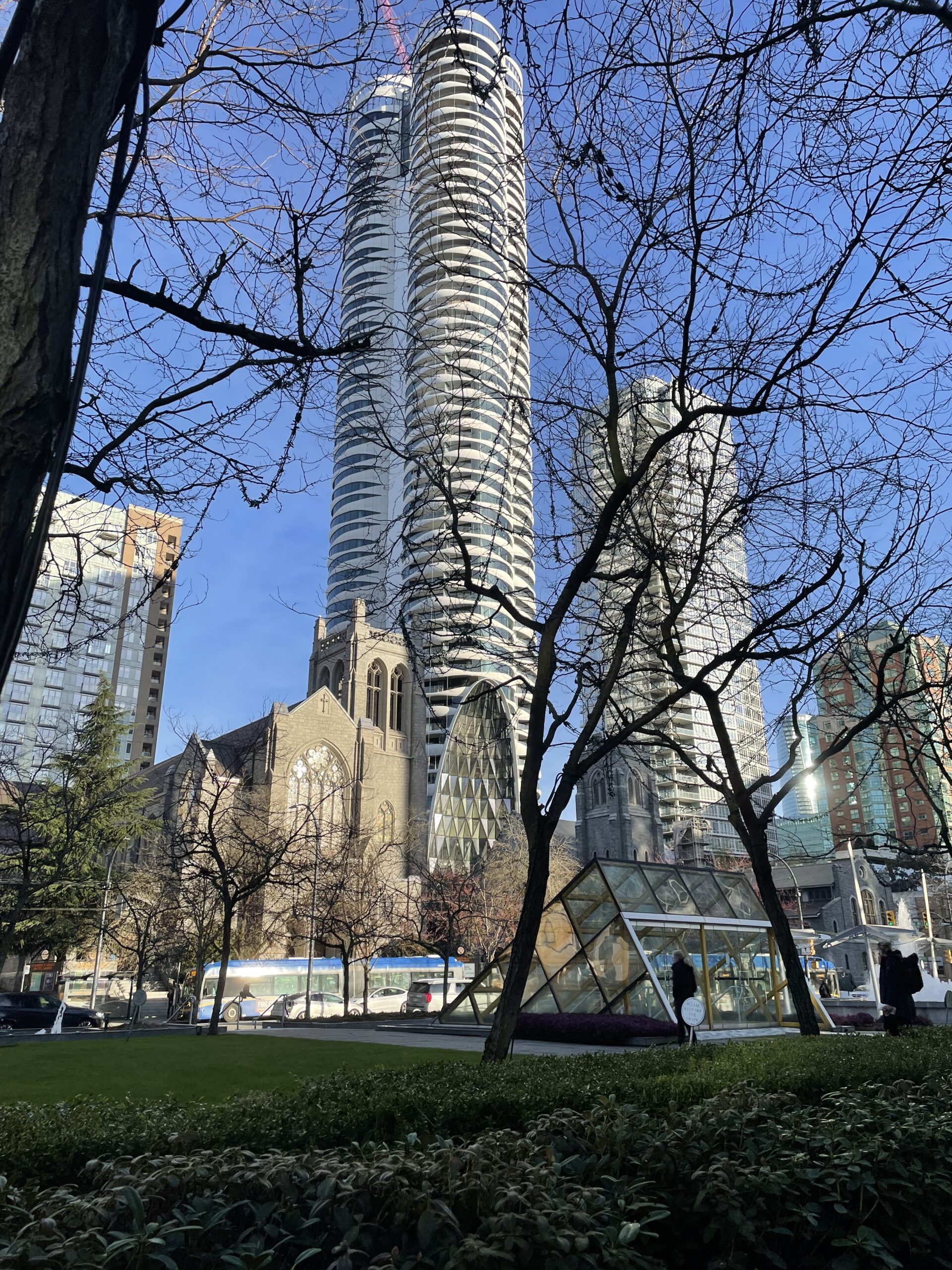 Given the nature of the conference, it seemed fitting that the view from the main conference venue, The WALL Centre, so nicely captured a range of Vancouver architectural styles. Photo by Bronwyn Smyth