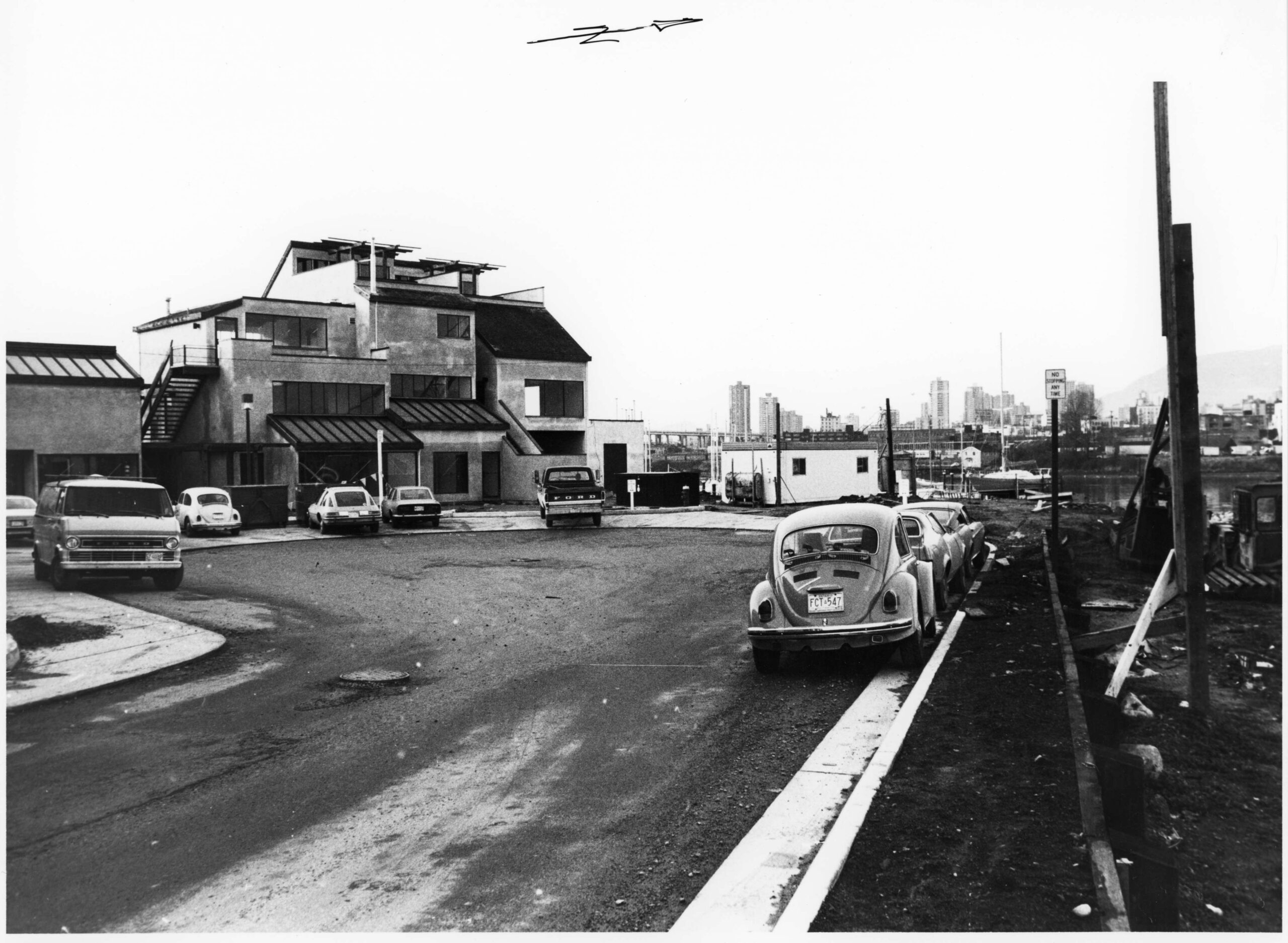 Not one but two Bugs in this view of development construction at Stamp’s Landing, 1976. COV-S597-F1-: 2019-102.17