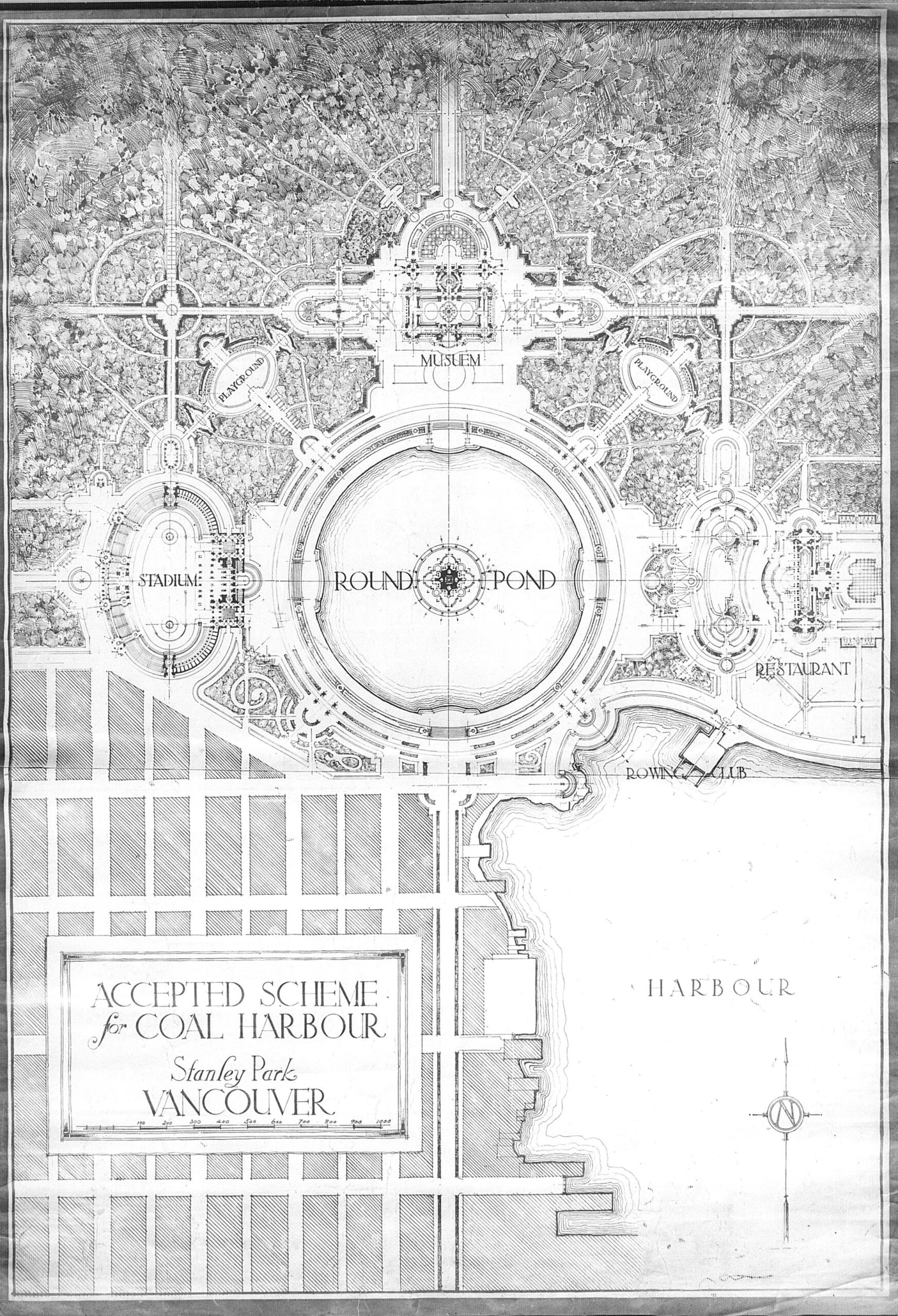 Mawson’s Scheme no. 4 for Coal Harbour, 1912. Reference code: AM886-: MAP 728