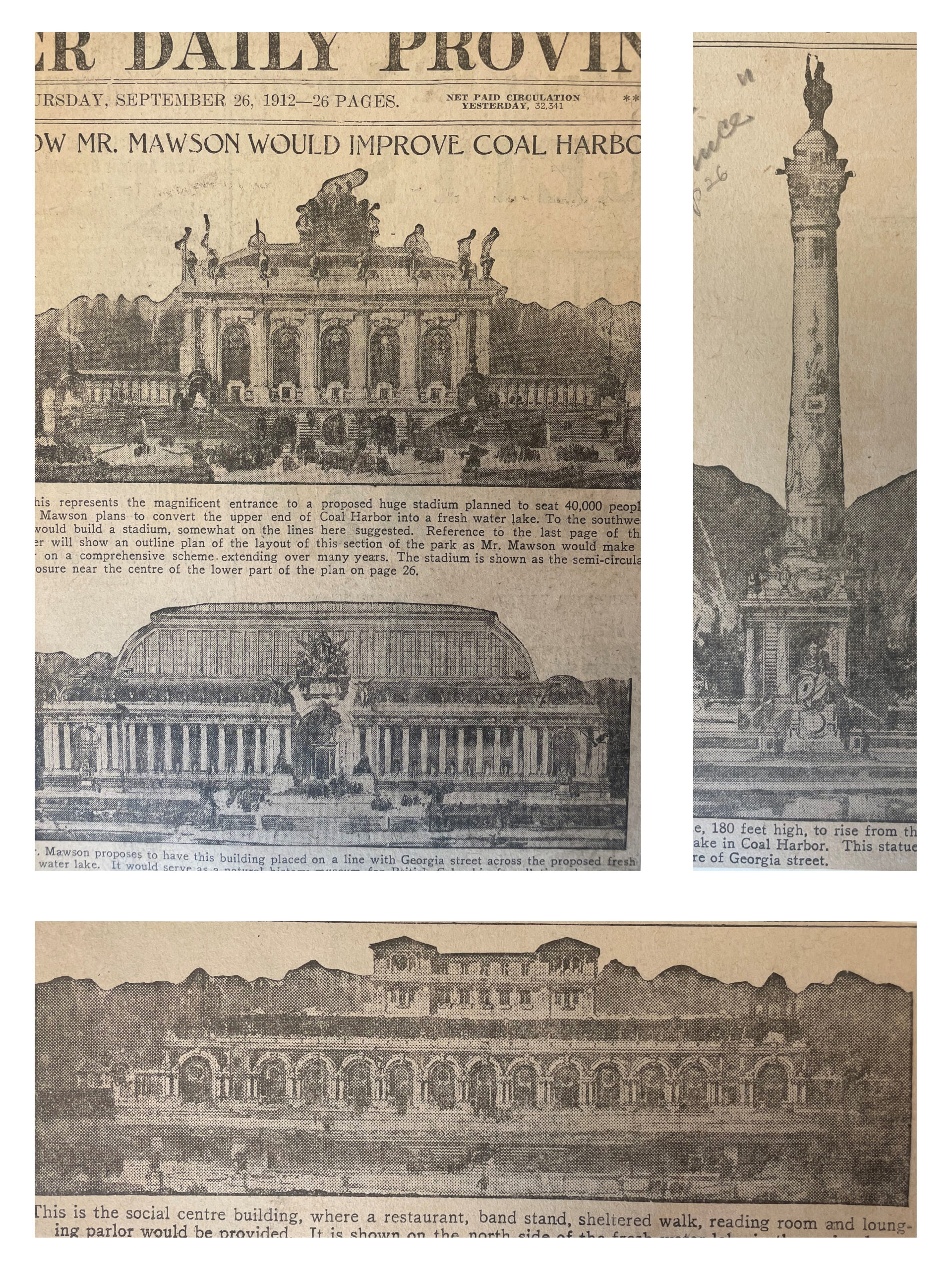 Mawson’s drawings as reproduced in the newspapers. Reference code: AM54-S17-M6201