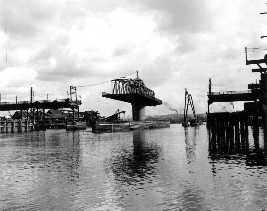 The problem [old (second) Granville Street Bridge with swing span open]; Reference code: COV-S593-: CVA 216-2.03.