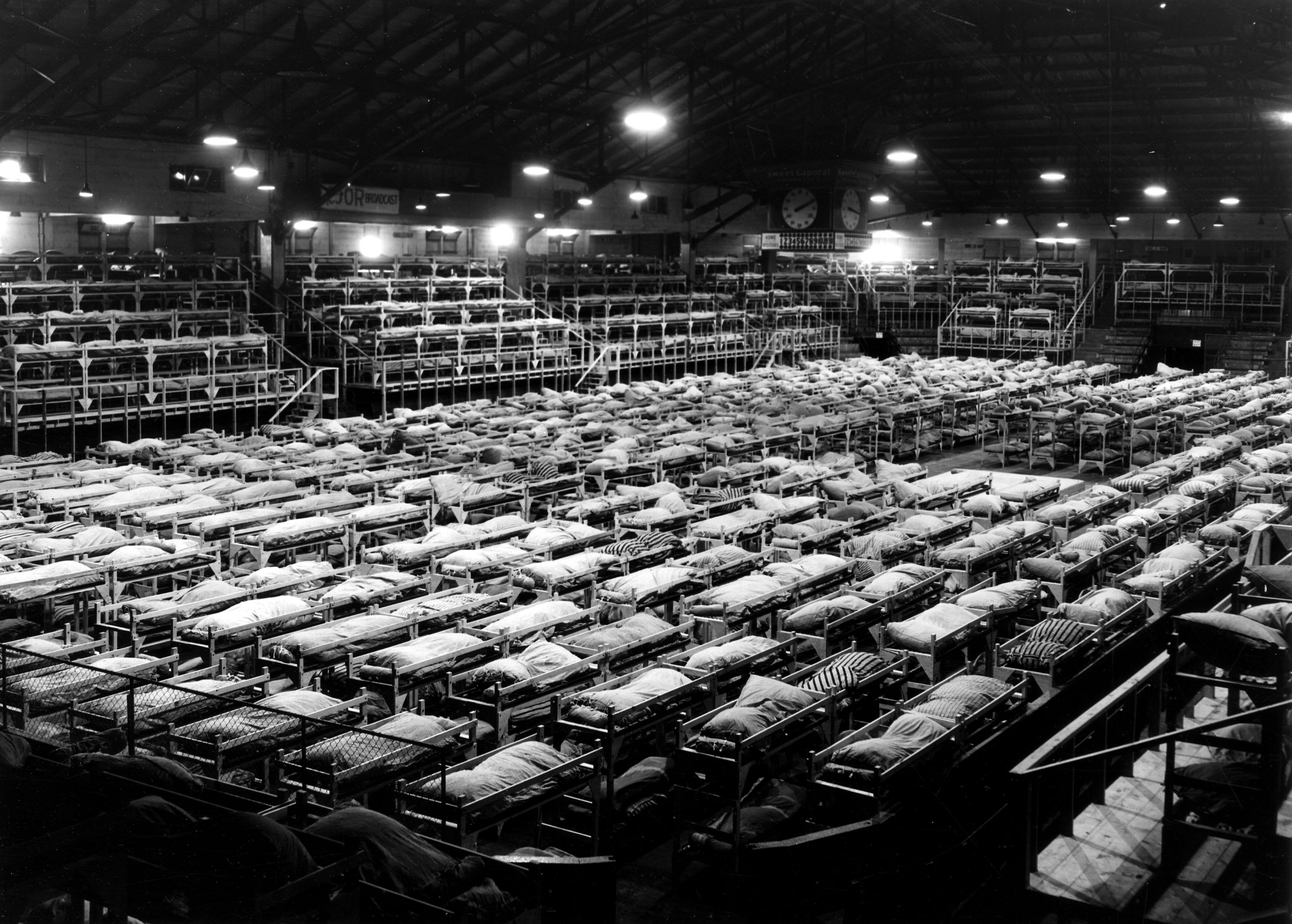 Forum filled with cots