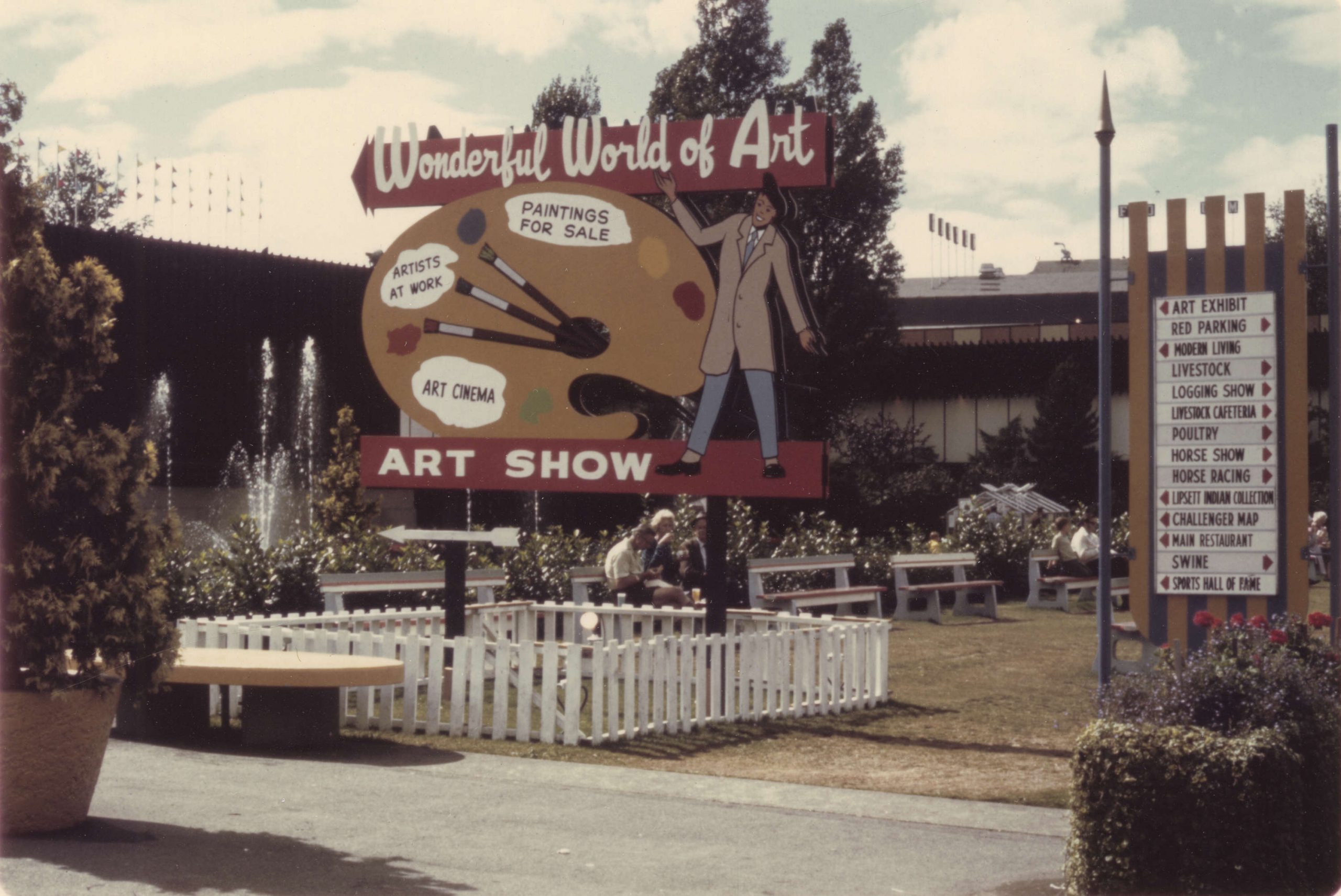 Sign for 1970 P.N.E. "Wonderful World of Art" Art Show. 1970. Reference code AM281-S8-: CVA 180-6779