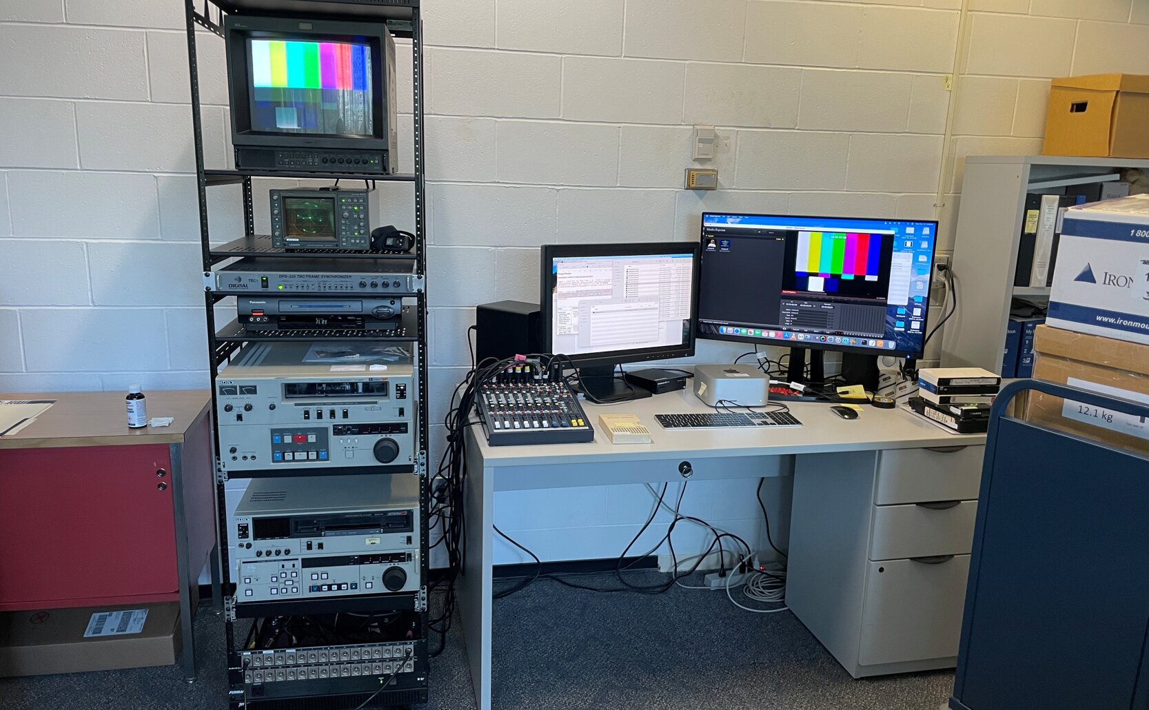 City of Vancouver Archives video digitization suite. Photo by Heather Gordon