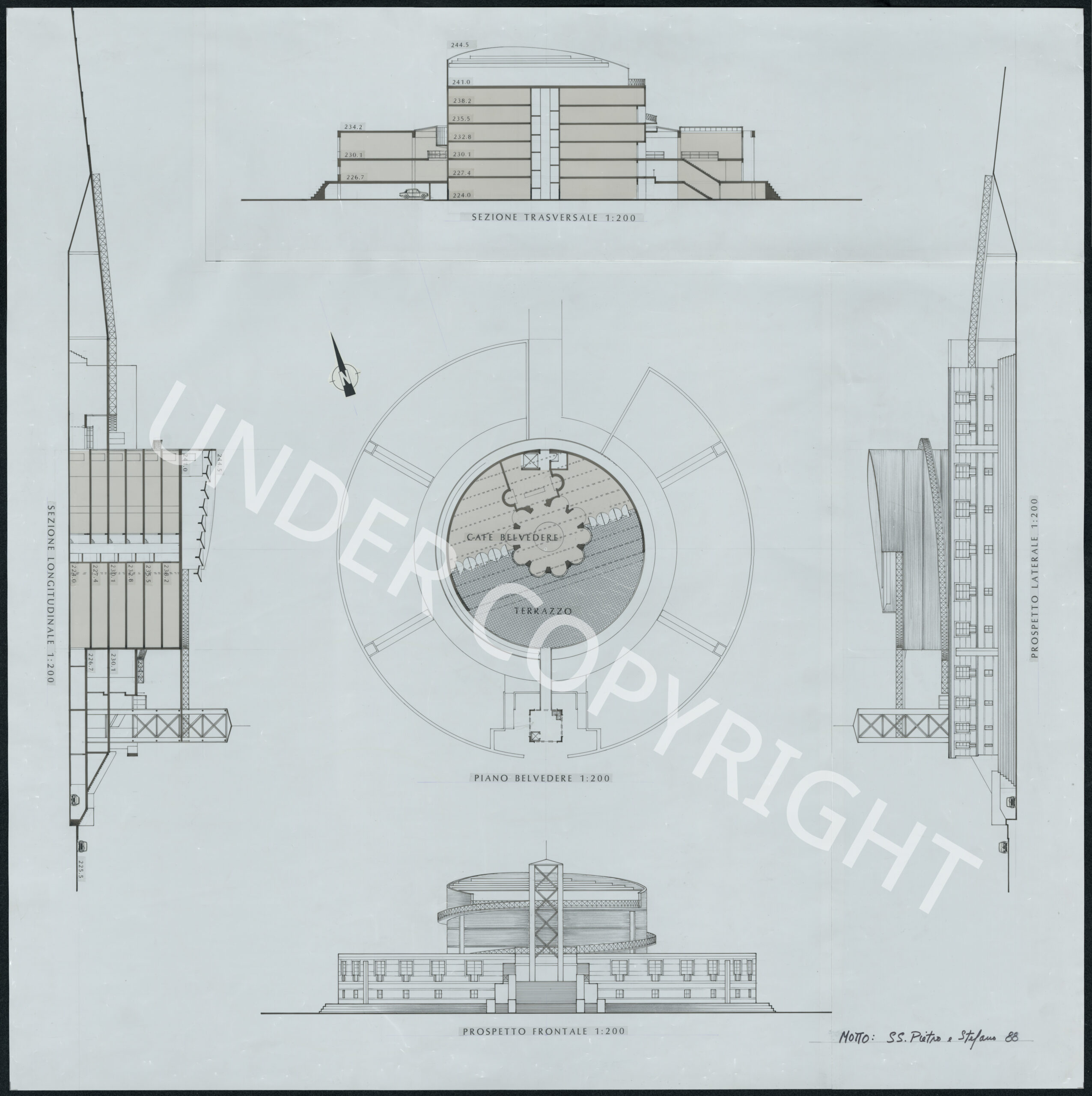 Elevations, Bellinzona Archives. Reference code: AM1672-S1-F432