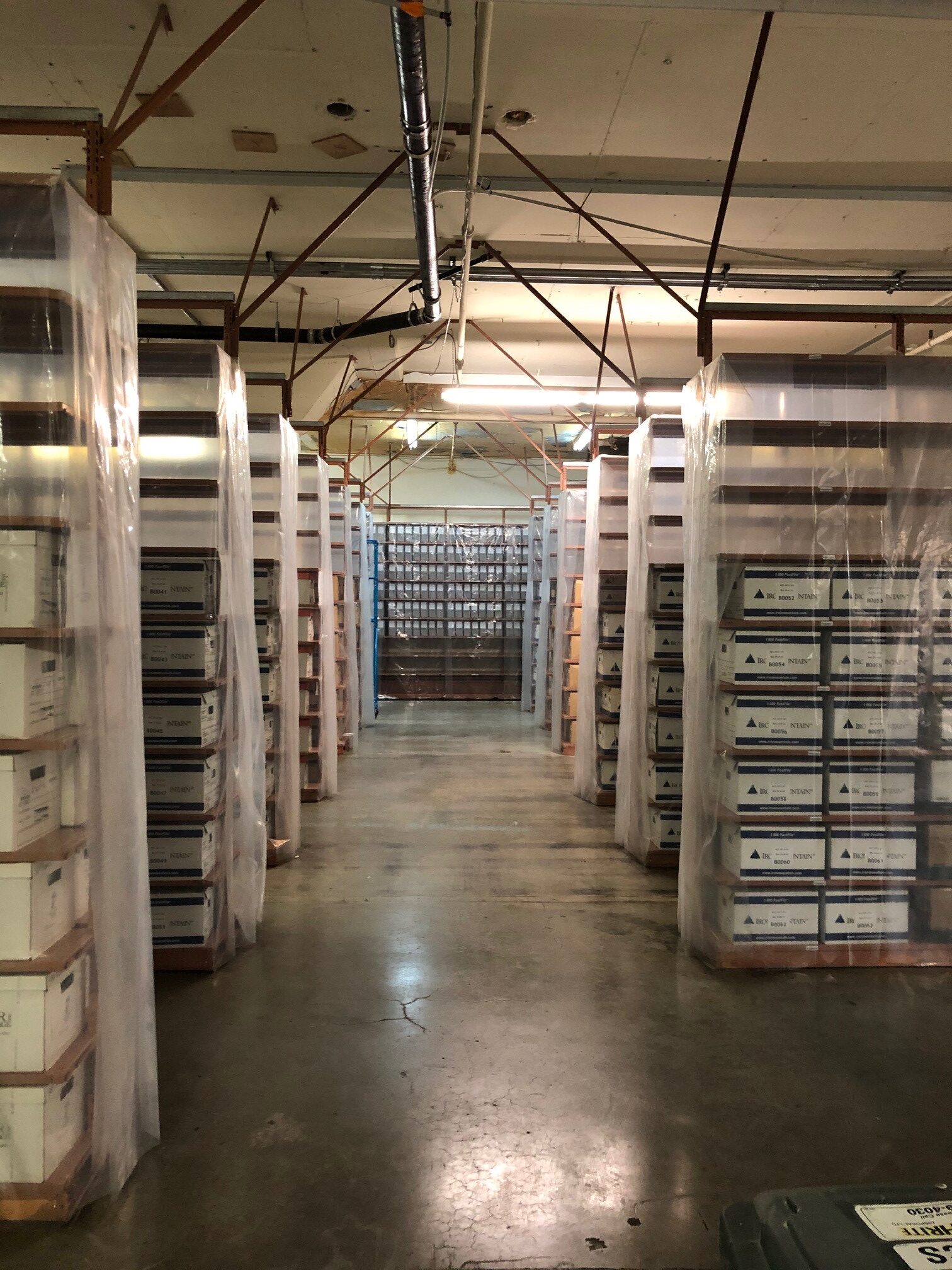 Original shelving and lighting