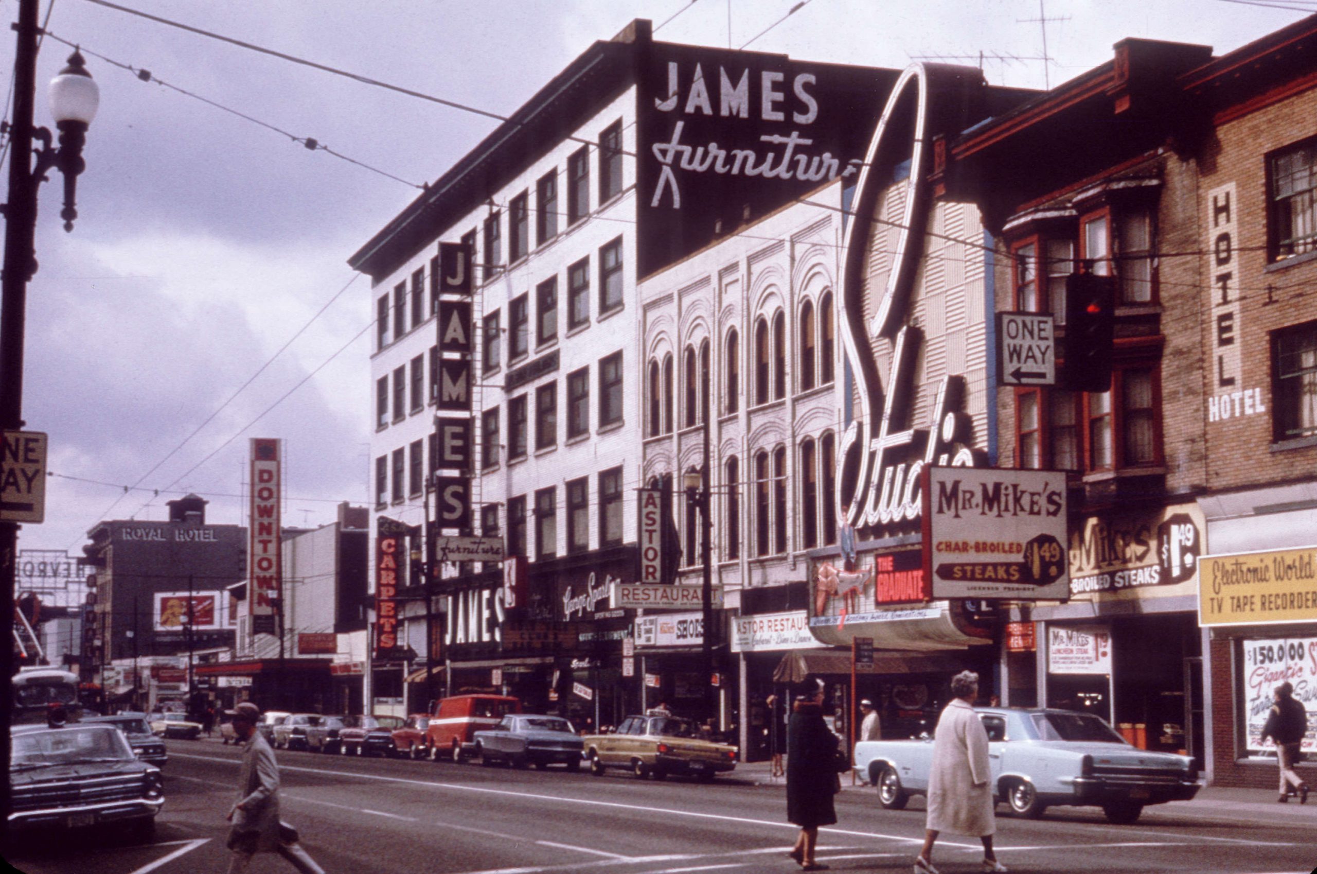 View of the 900 block Granville Street, Theatre Row, 1967. Reference code: COV-S511---: CVA 780-53