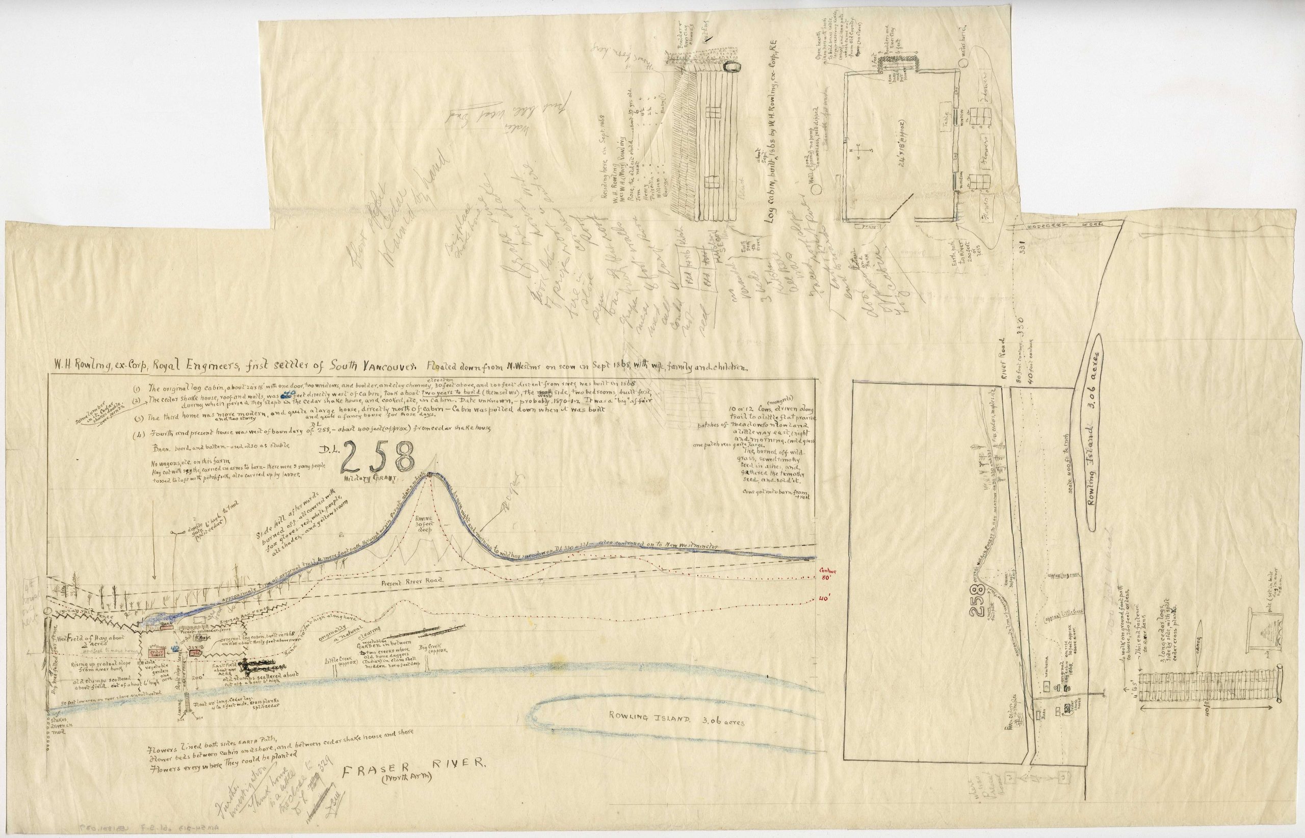 Map of D.L. 258 South Vancouver. Created by Major J.S. Matthews. 1934. Reference code AM54-S13-: LEG1801.039