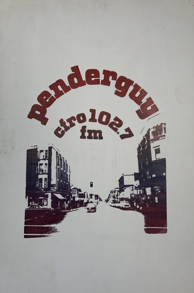 ender Guy, CFRO 102.7 fm poster, ca. 1980. Photo by Kristy Waller. Reference code: AM1523-S4-F189