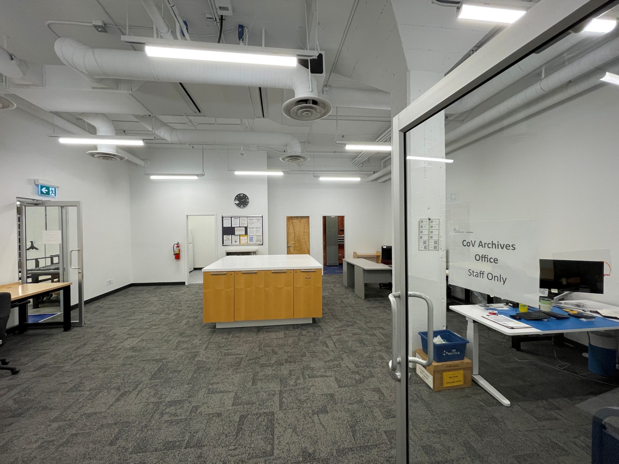 The office/archivists workspace