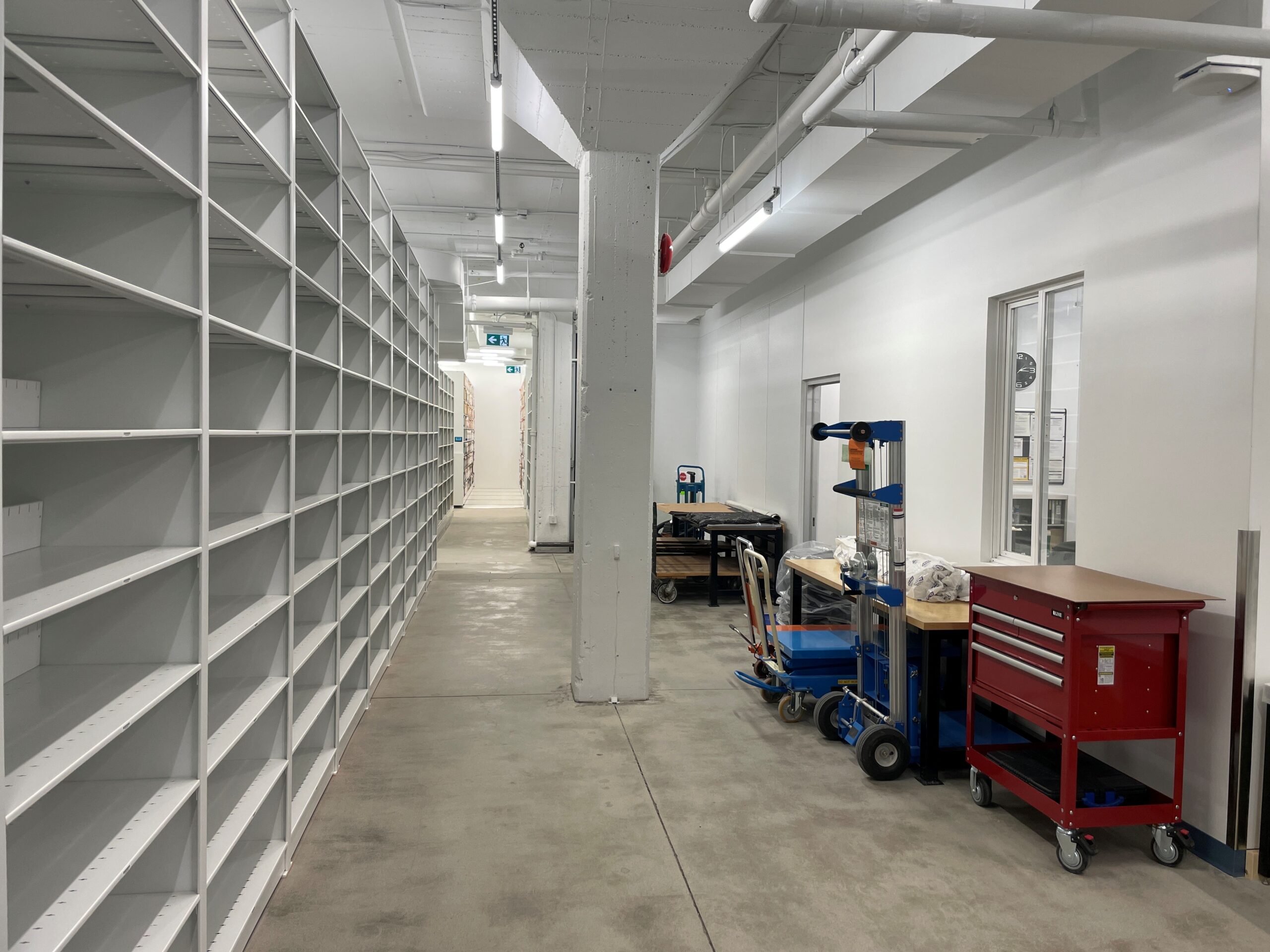 Parking area for our many carts