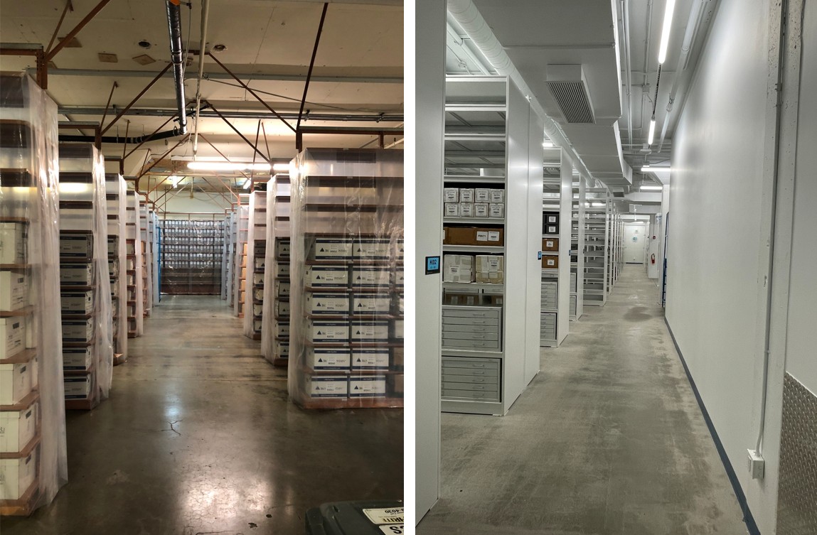 Satellite site before and after