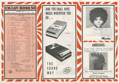 Simon & Garfunkel are at number one spot with “Cecilia” and a Diana Ross album advert is shown in this May 1970 chart. Reference code: AM1444-C91-F6