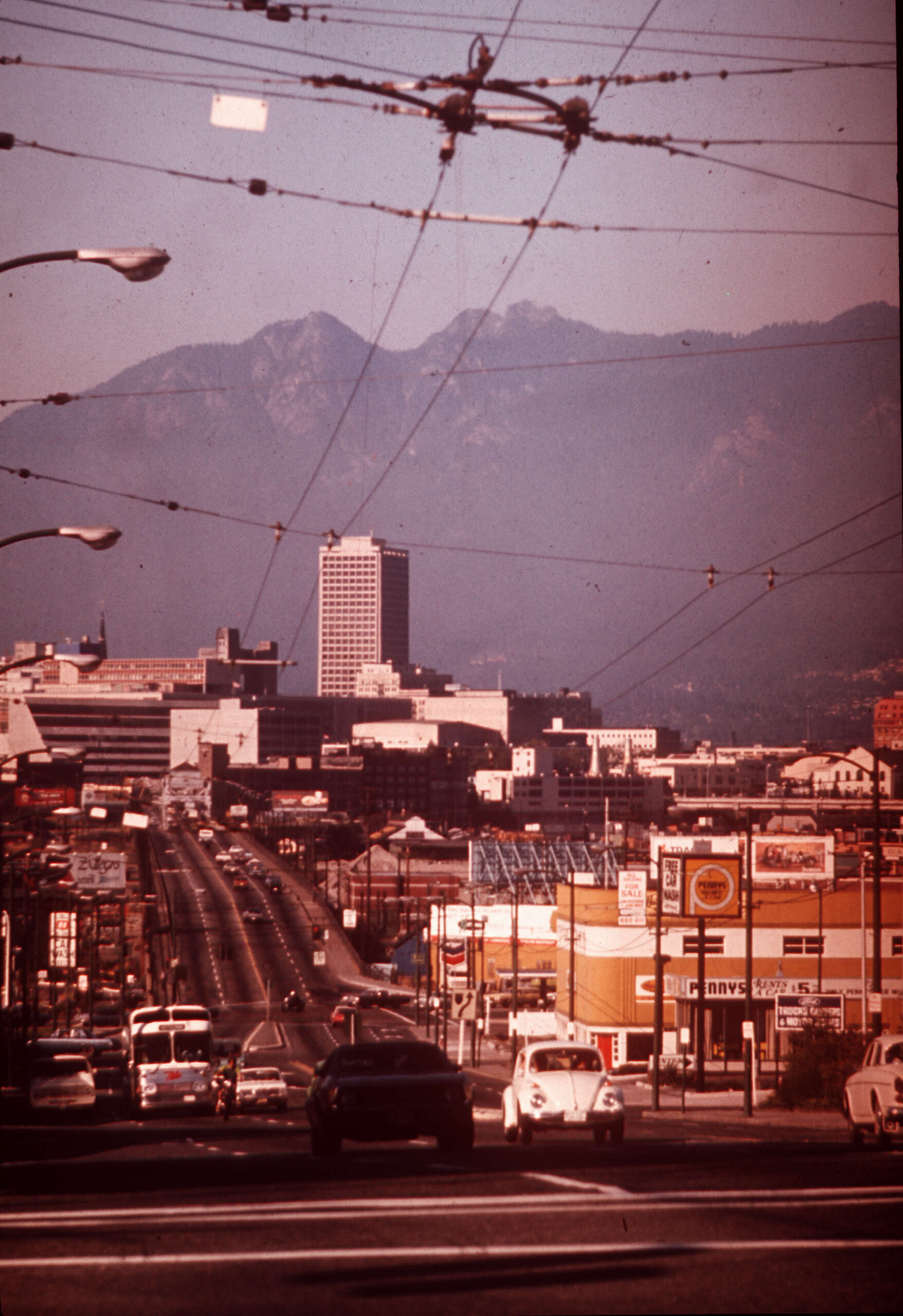 Looking North on Cambie Street, between 1960-1980. Reference code: COV-S511---:  CVA 780-275